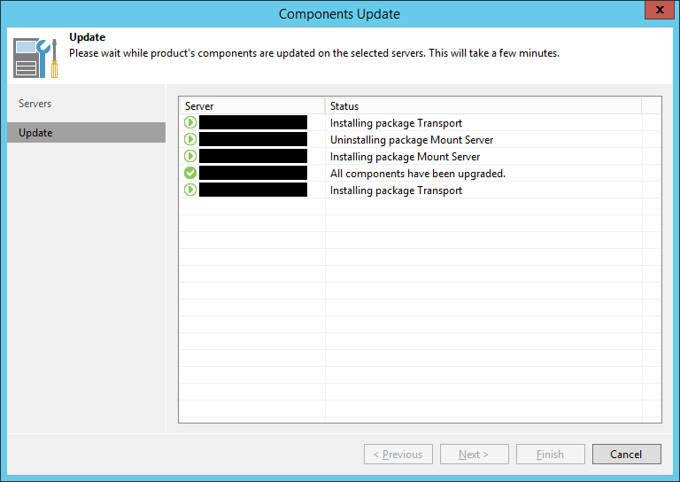 Veeam Backup and Replication 9.5 Update 3a Upgrade - Update Components