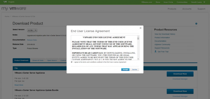 vGarethLewis - Upgrade VMware vCenter Server Appliance from 6.5 to 6.7