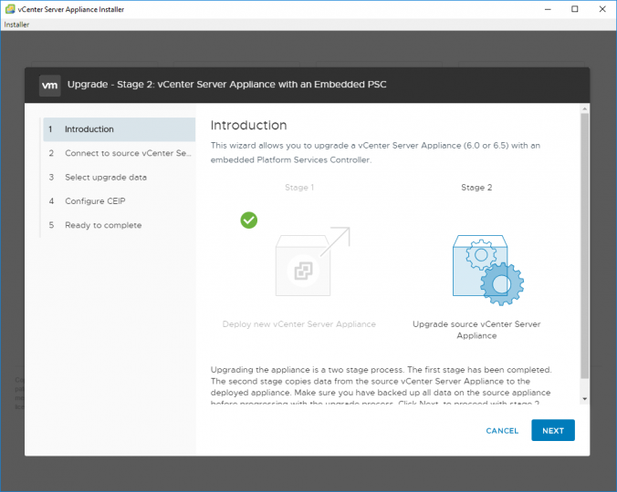 vGarethLewis - Upgrade VMware vCenter Server Appliance from 6.5 to 6.7