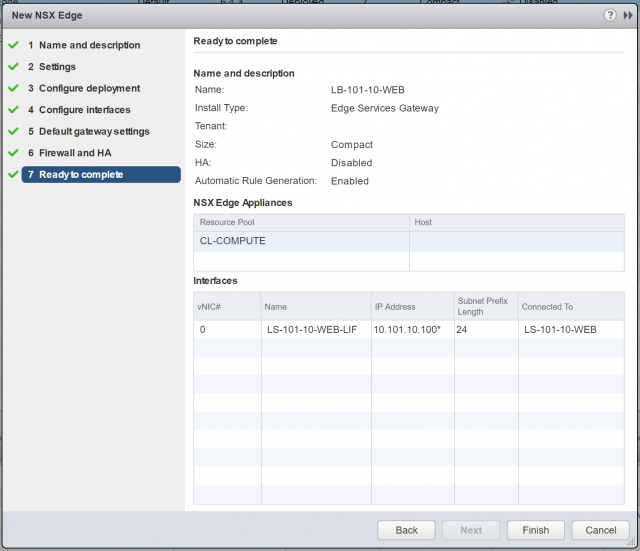 Configure VMware NSX One-Armed Load Balancer